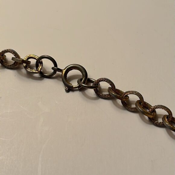 Vintage Ornate Teardrop Shape Pendant on Chain 18” - Picture 4 of 7